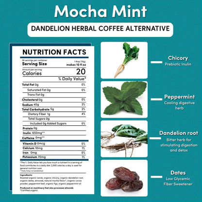 Dandelion Mocha Mint Herbal Coffee - Tree of Life