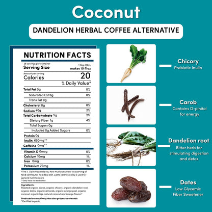 Dandelion Coconut Herbal Coffee - Tree of Life