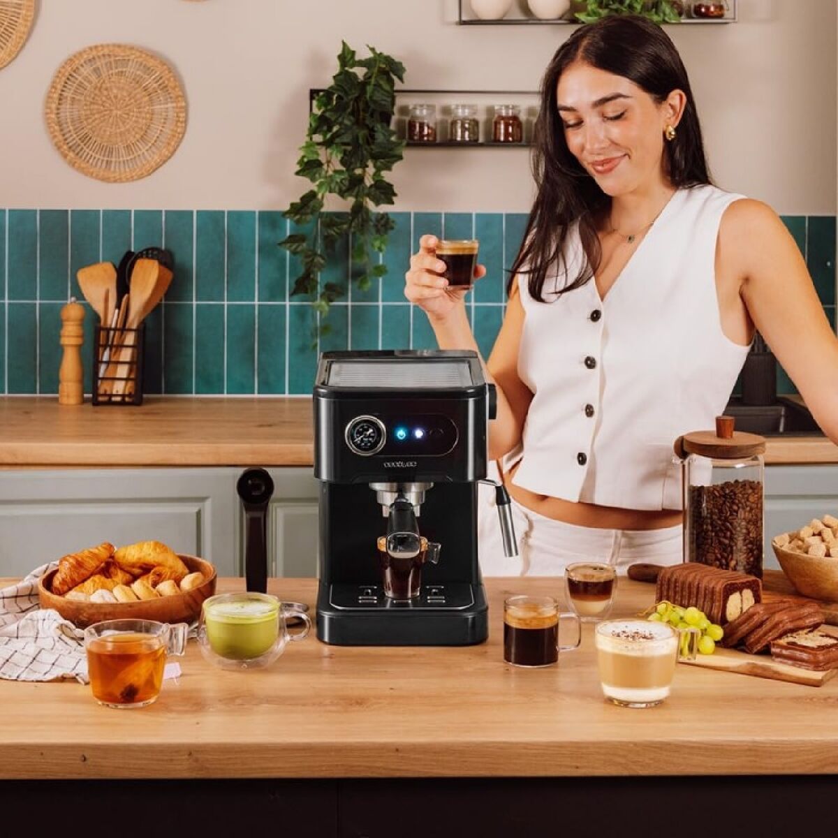 Express Manual Coffee Machine Cecotec Power Espresso 20 Pro 1350 W 1,5 L Black-1
