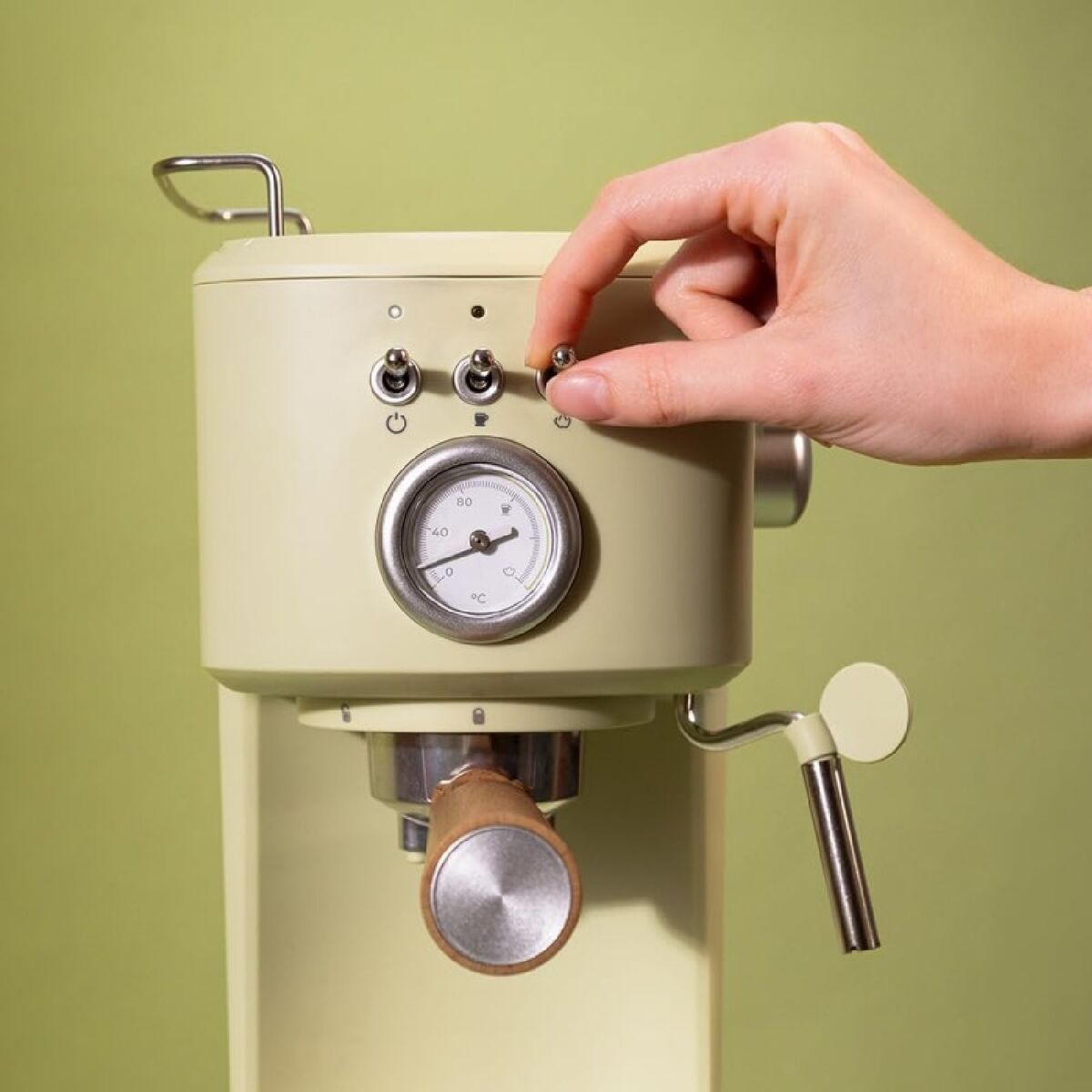 Express Coffee Machine Cecotec Power Espresso 20 Retro 1100 W 20 bar 1,25 L Green-4