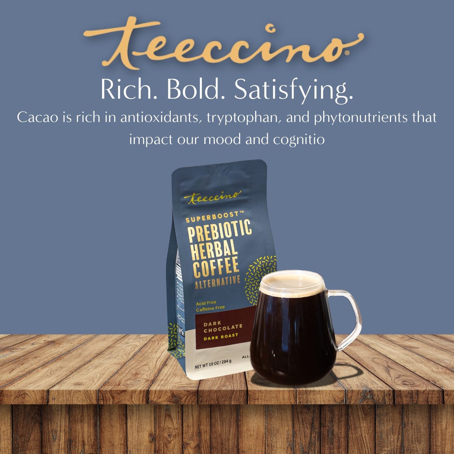 Dark Chocolate Prebiotic SuperBoost Herbal Coffee - Tree of Life
