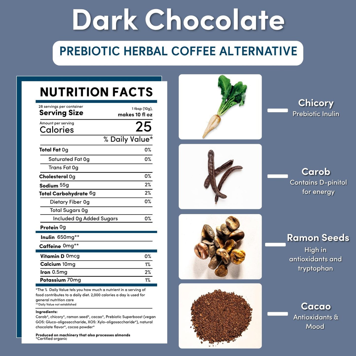 Dark Chocolate Prebiotic SuperBoost Herbal Coffee - Tree of Life