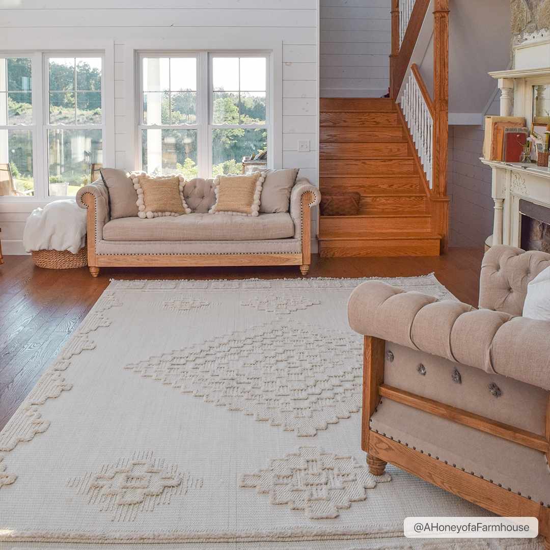 Rosales High-Low Rustic Rug - Tree of Life