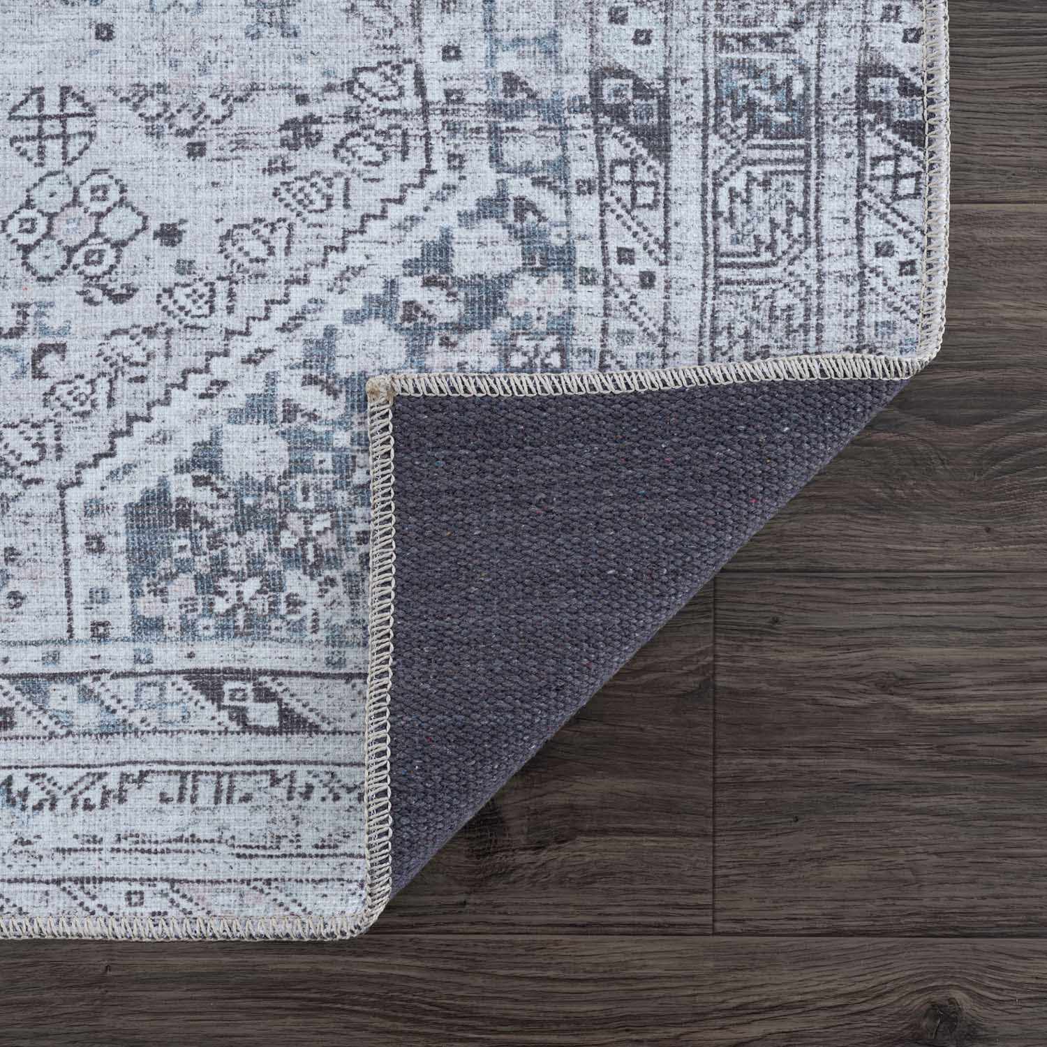 Barny Gray Denim Washable Rug - Clearance - Tree of Life