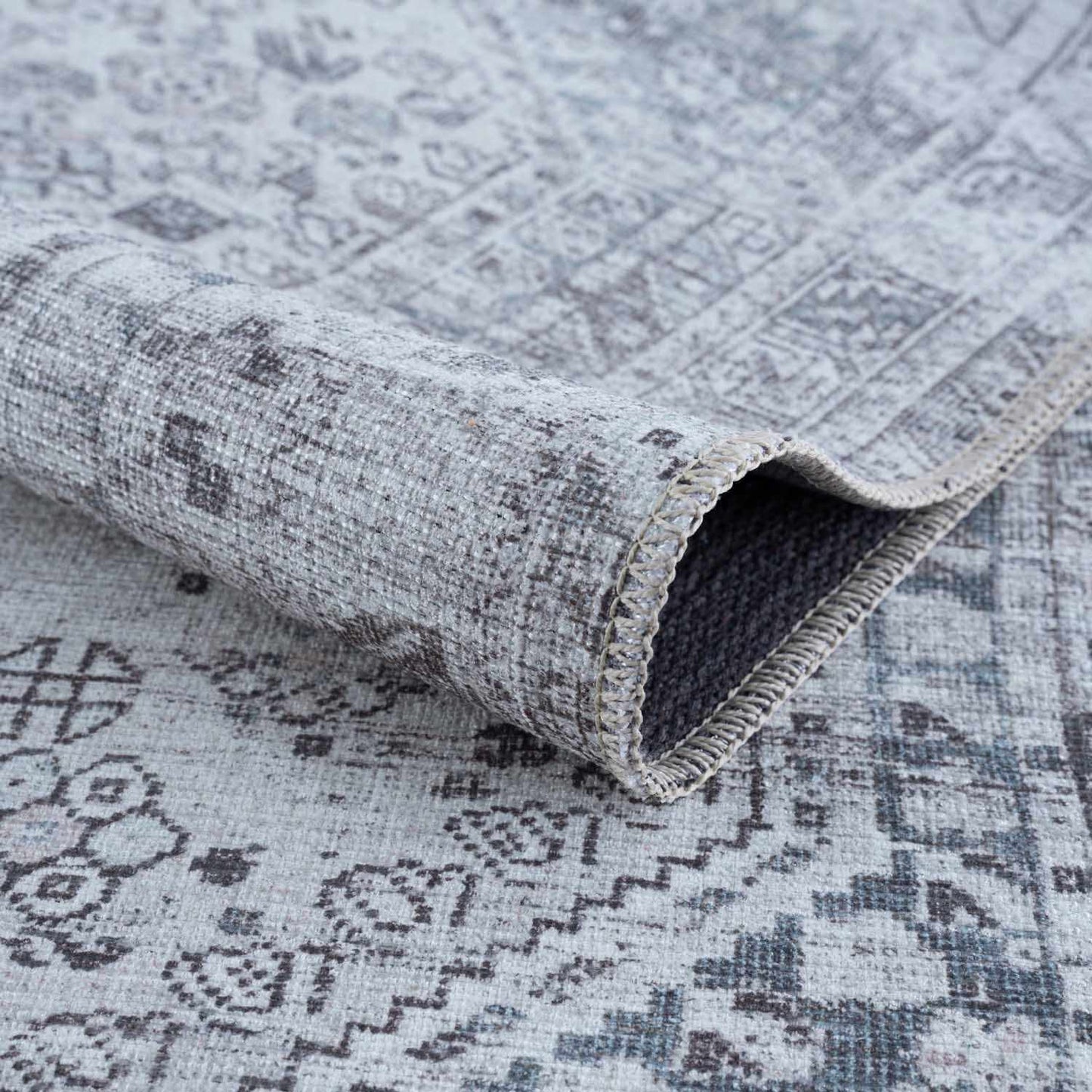 Barny Gray Denim Washable Rug - Clearance - Tree of Life