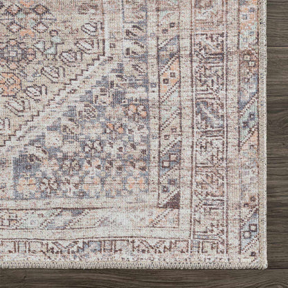 Barny Tan Washable Area Rug - Tree of Life