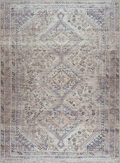 Barny Tan Washable Area Rug - Tree of Life