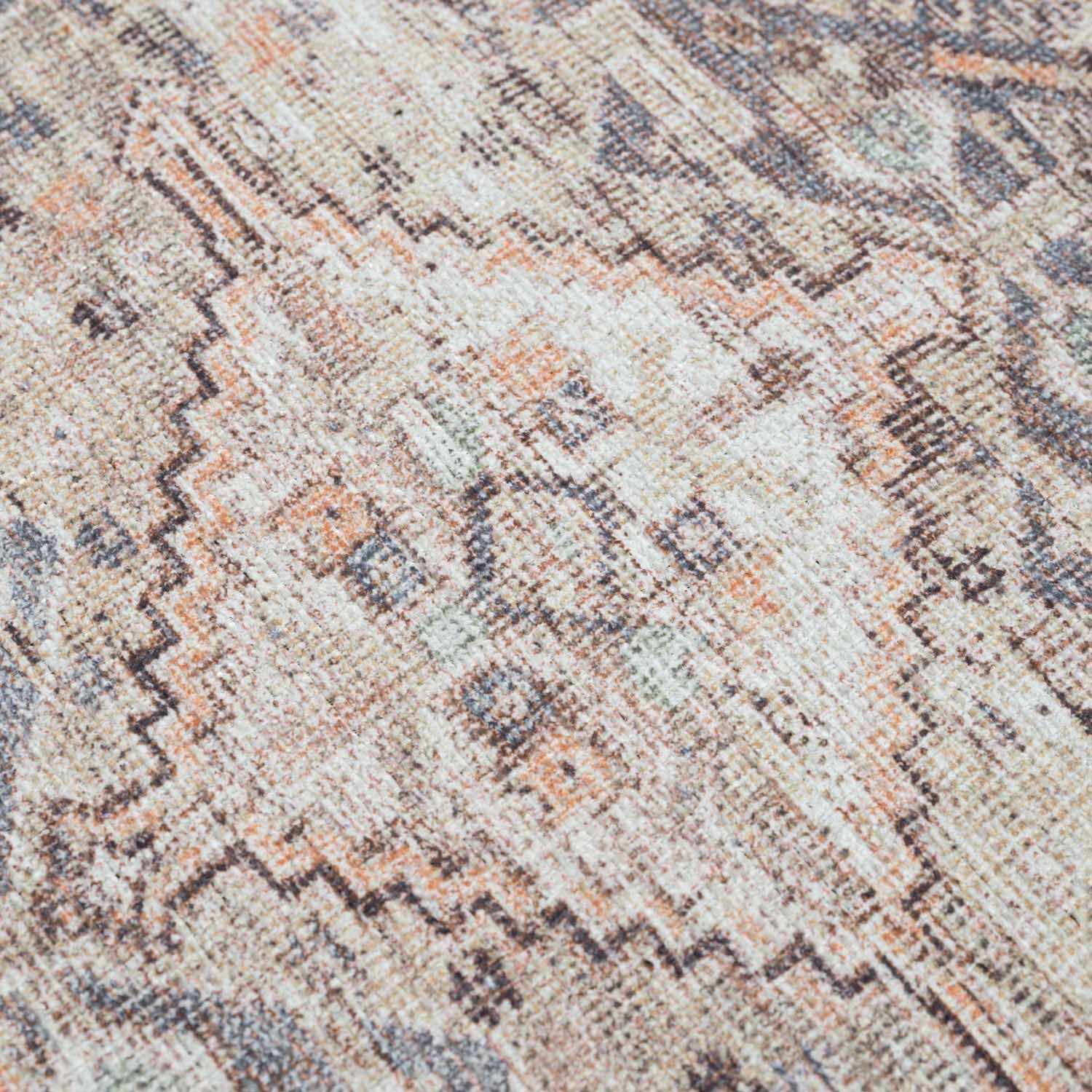 Barny Tan Washable Area Rug - Tree of Life