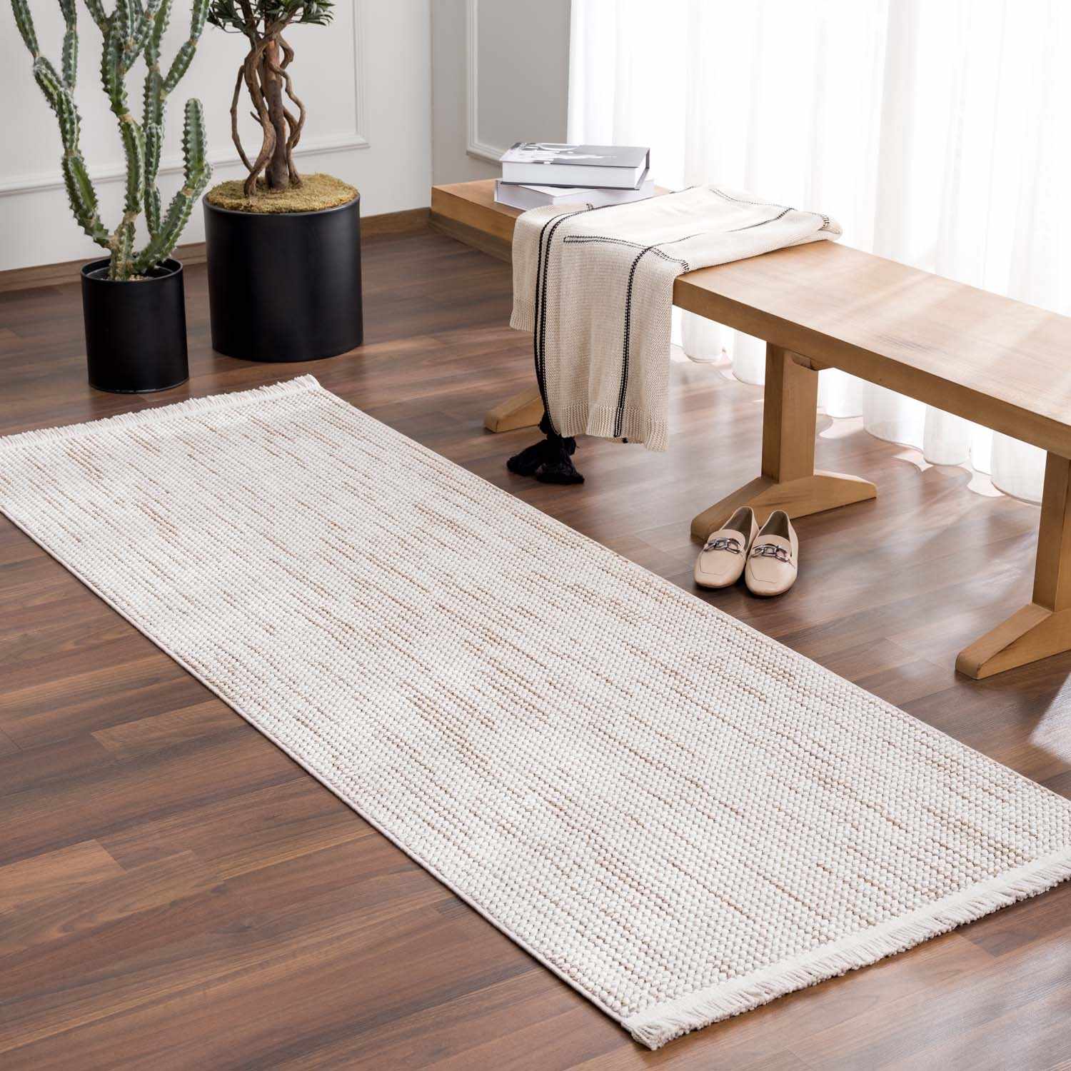 Gowan Beige Area Rug - Tree of Life