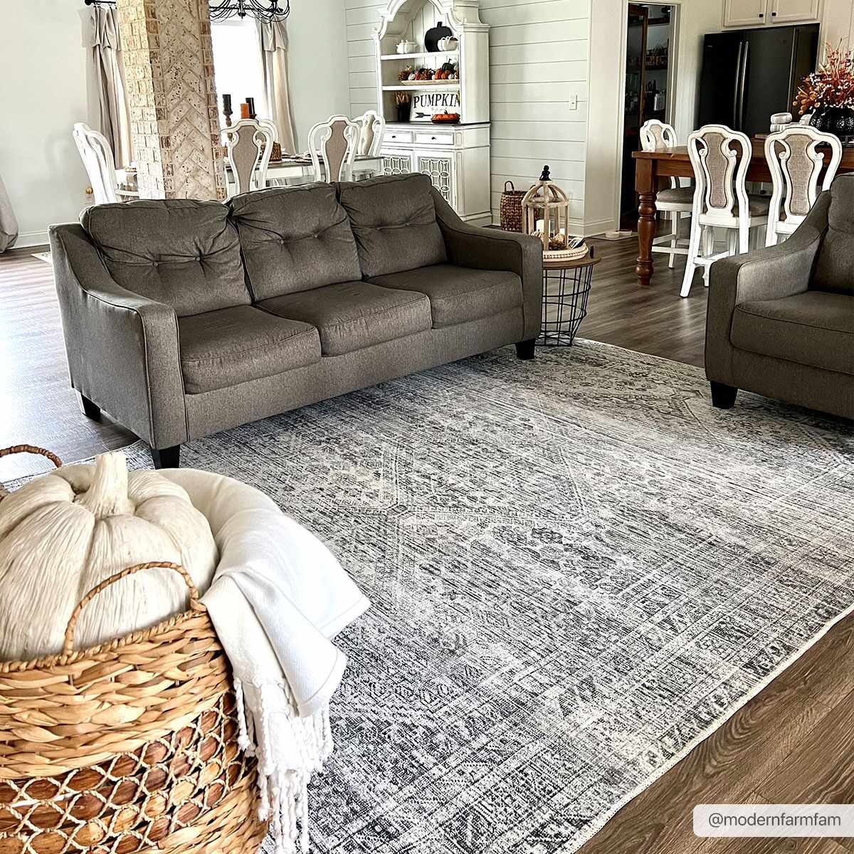 Barny Gray Blue Washable Rug - Clearance - Tree of Life