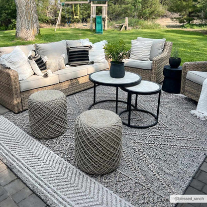 Beige Charcoal Areli Area Rug - Tree of Life