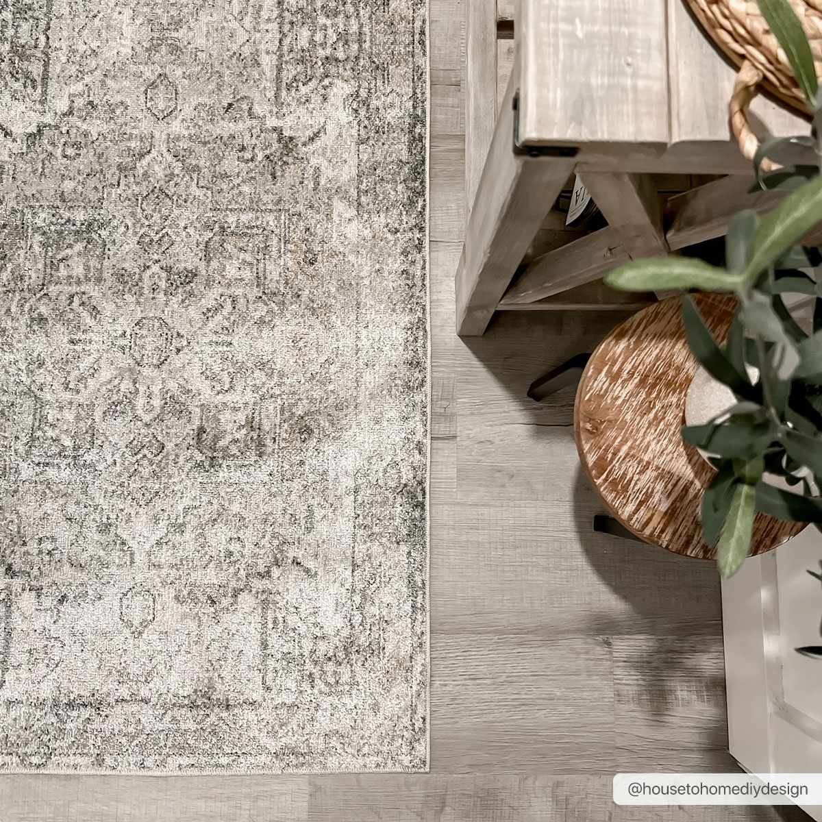 Hera Olive Boutique Washable Rug - Tree of Life
