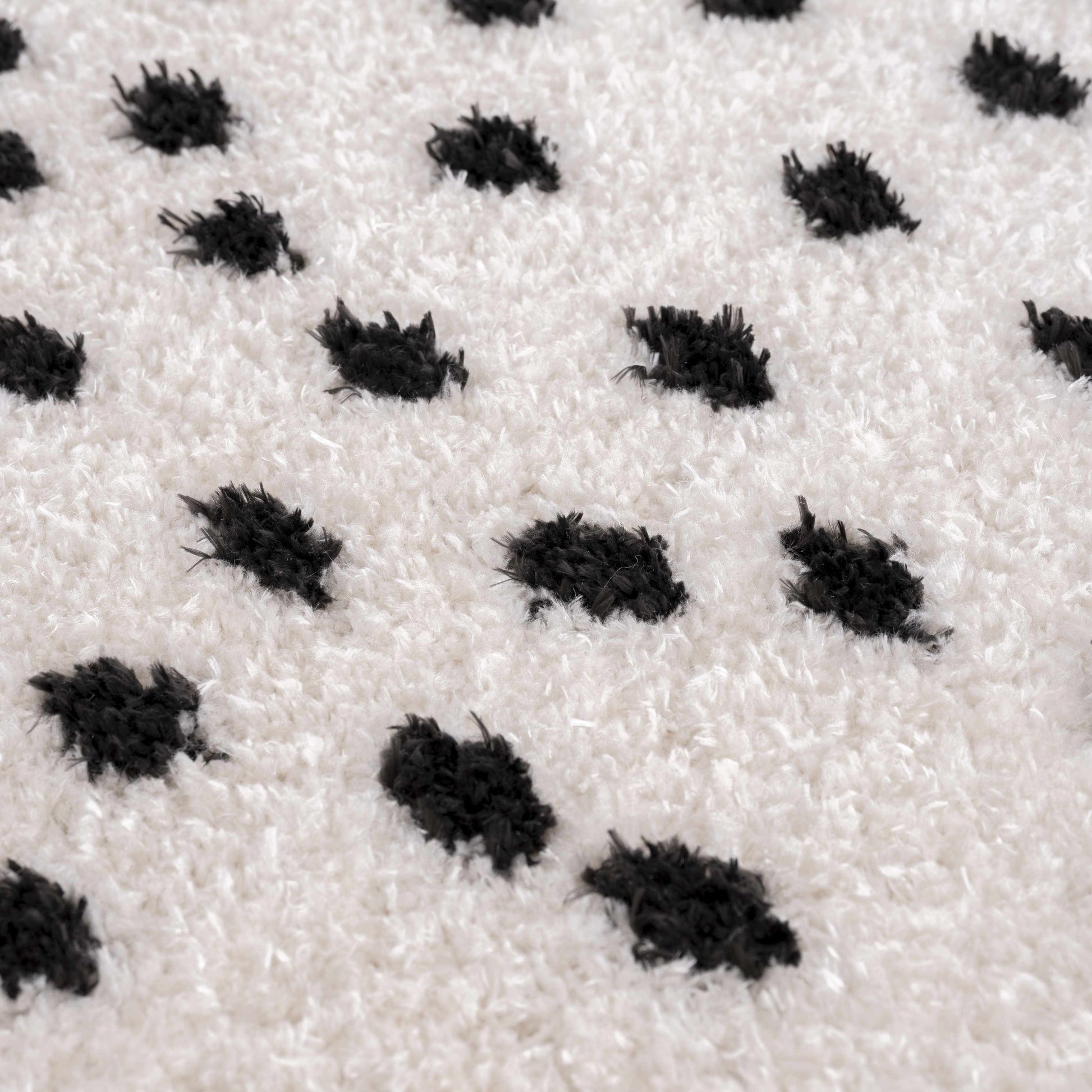 Cansu Black & White Dotted Area Rug - Tree of Life