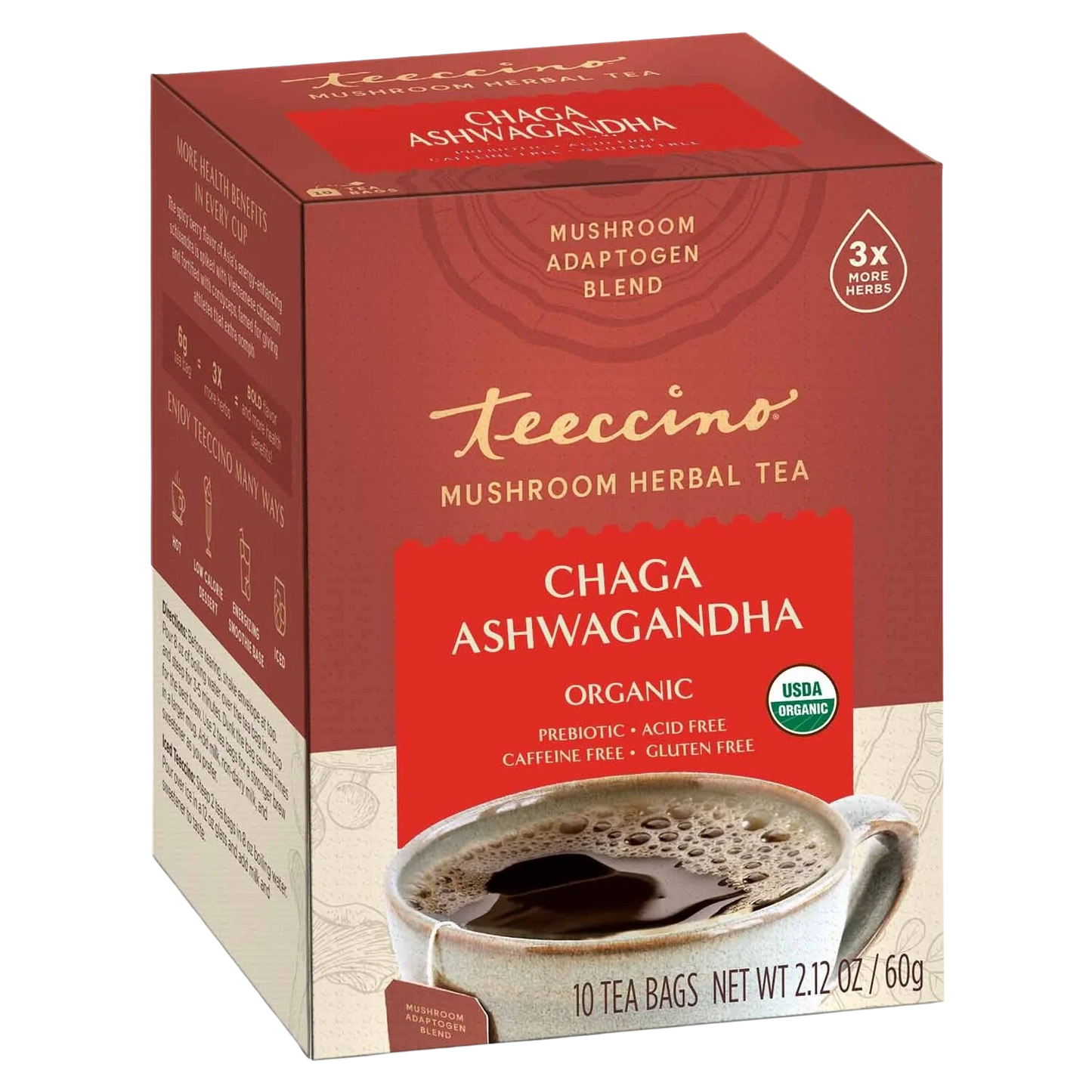Chaga Ashwagandha Butterscotch Cream Mushroom Herbal Tea - Tree of Life