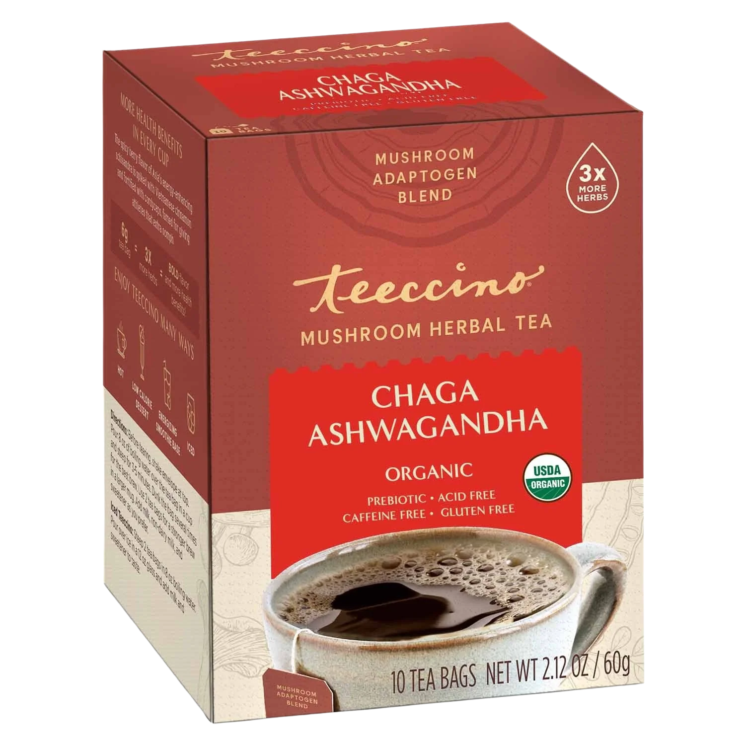 Chaga Ashwagandha Butterscotch Cream Mushroom Herbal Tea - Tree of Life