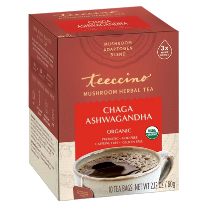 Chaga Ashwagandha Butterscotch Cream Mushroom Herbal Tea - Tree of Life
