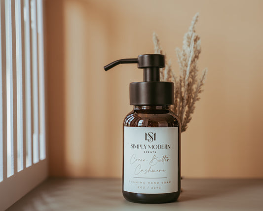 Cocoa Butter Cashmere Foaming Hand Soap | Amber Glass Bottle - Tree of Life