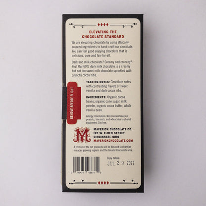 60% Dark Milk Chocolate with Cocoa Nibs - Tree of Life