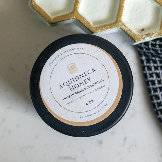 Honey & Vanilla Beeswax Candle - Tree of Life