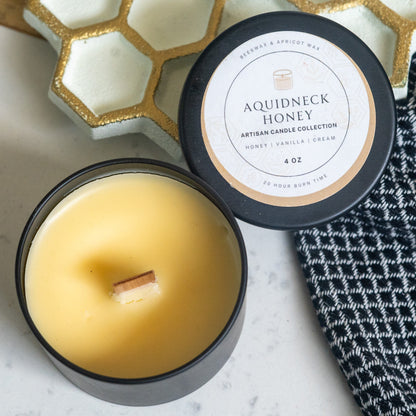Honey & Vanilla Beeswax Candle - Tree of Life