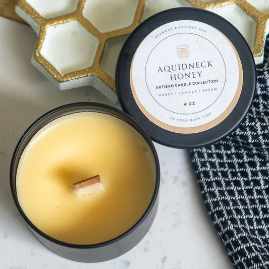Honey & Vanilla Beeswax Candle - Tree of Life