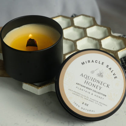 Honey & Vanilla Beeswax Candle - Tree of Life