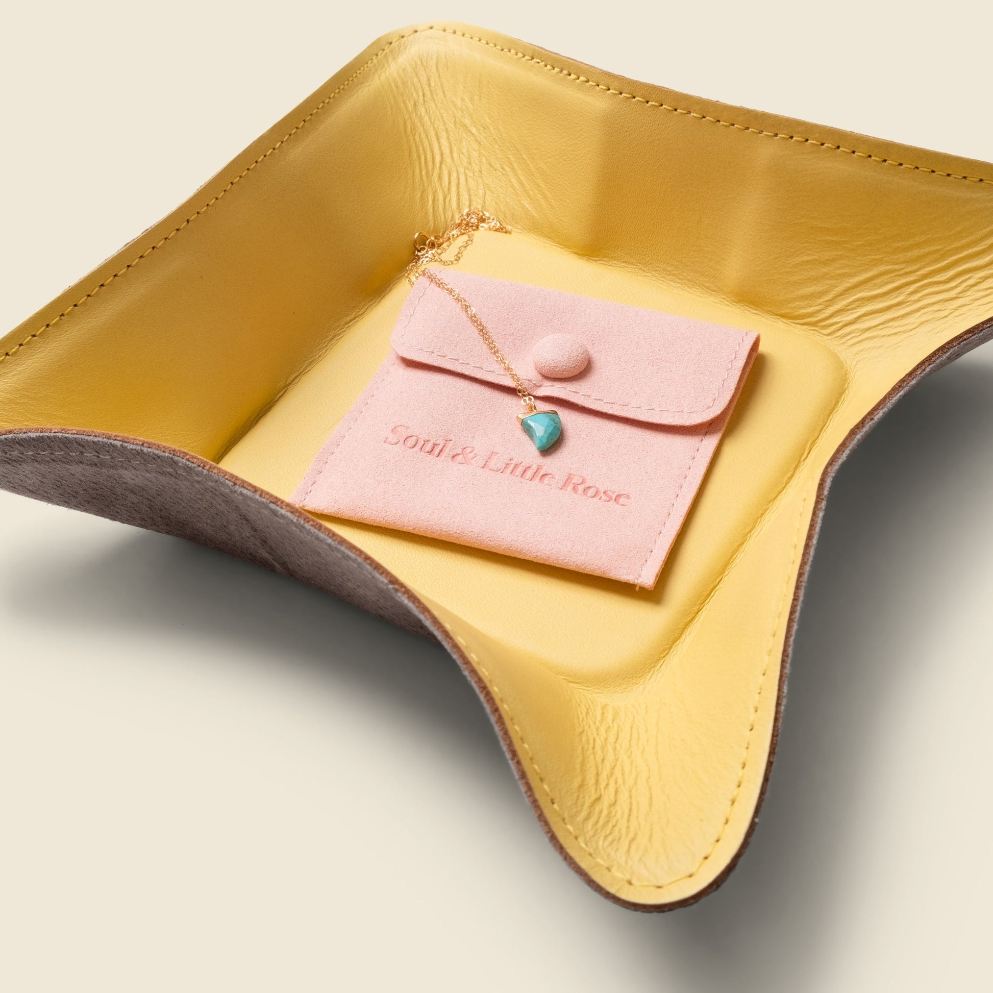Travel valet tray - Yellow - Tree of Life