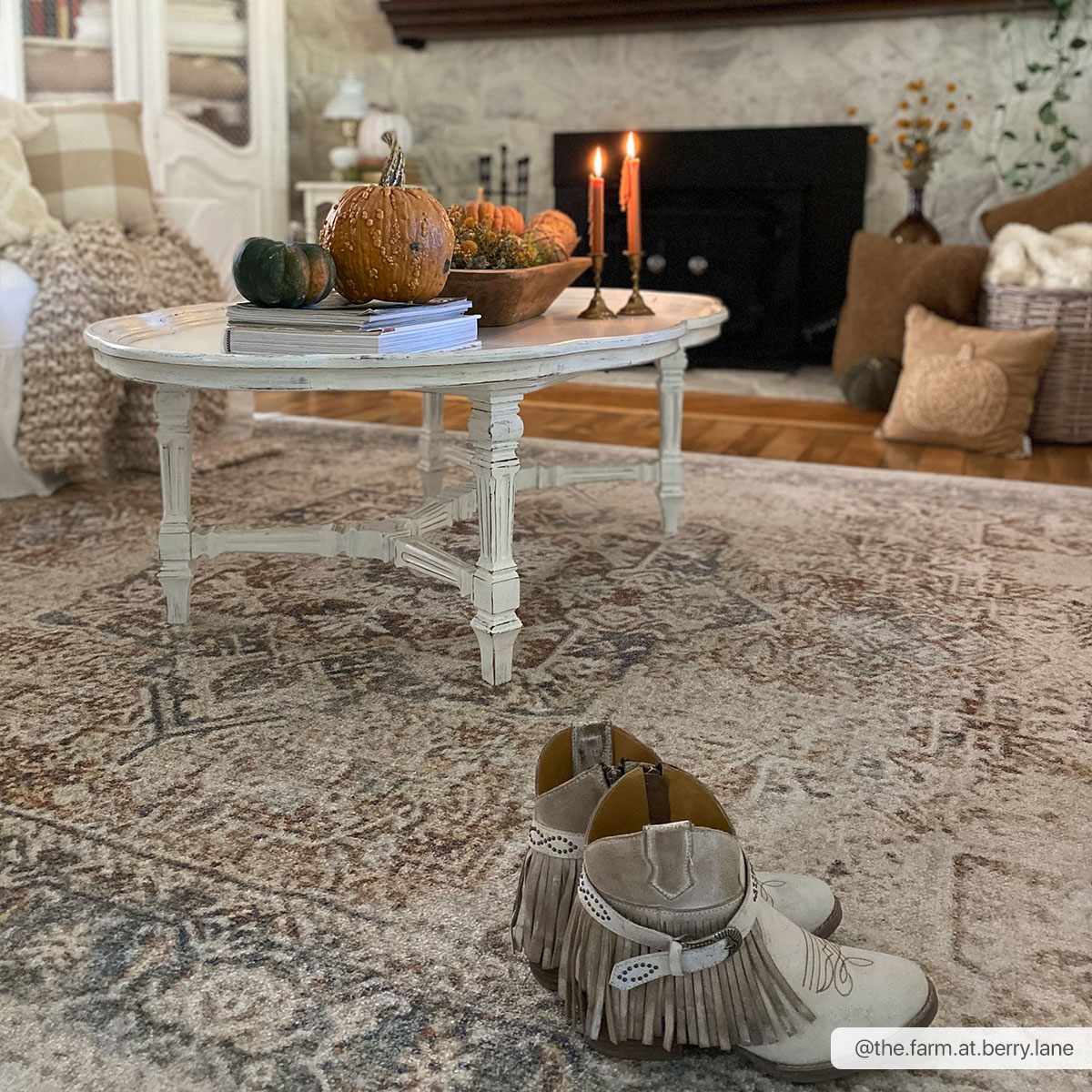 Heritage Style Flat Pile Washable Rug - Tree of Life
