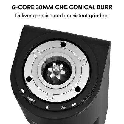 Geimori GU38 Single Dose Coffee Grinder, Electric Burr Coffee Grinder with 38mm Conical Burrs, Stepless Adjustment, Zero Retention - Tree of Life
