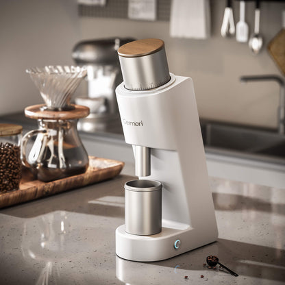 Geimori GU38 Single Dose Coffee Grinder, Electric Burr Coffee Grinder with 38mm Conical Burrs, Stepless Adjustment, Zero Retention - Tree of Life
