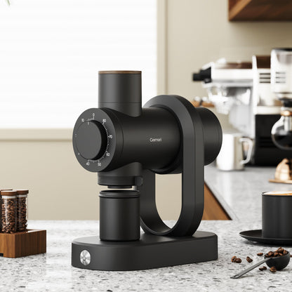 Geimori GU64 Gen2 Single Dose Coffee Grinder with 64mm Flat Burr, Anti-Static Design, Stepless Adjustment, Adjustable RPM, Zero Retention - Tree of Life