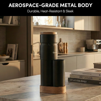 Geimori T38 Plus-The True Pro Grade Portable Coffee Grinder with 38mm Conical Burr, Anti-Static Tech, Stepless Grind Settings, Zero Retention - Tree of Life