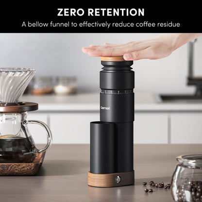 Geimori T38 Plus-The True Pro Grade Portable Coffee Grinder with 38mm Conical Burr, Anti-Static Tech, Stepless Grind Settings, Zero Retention - Tree of Life