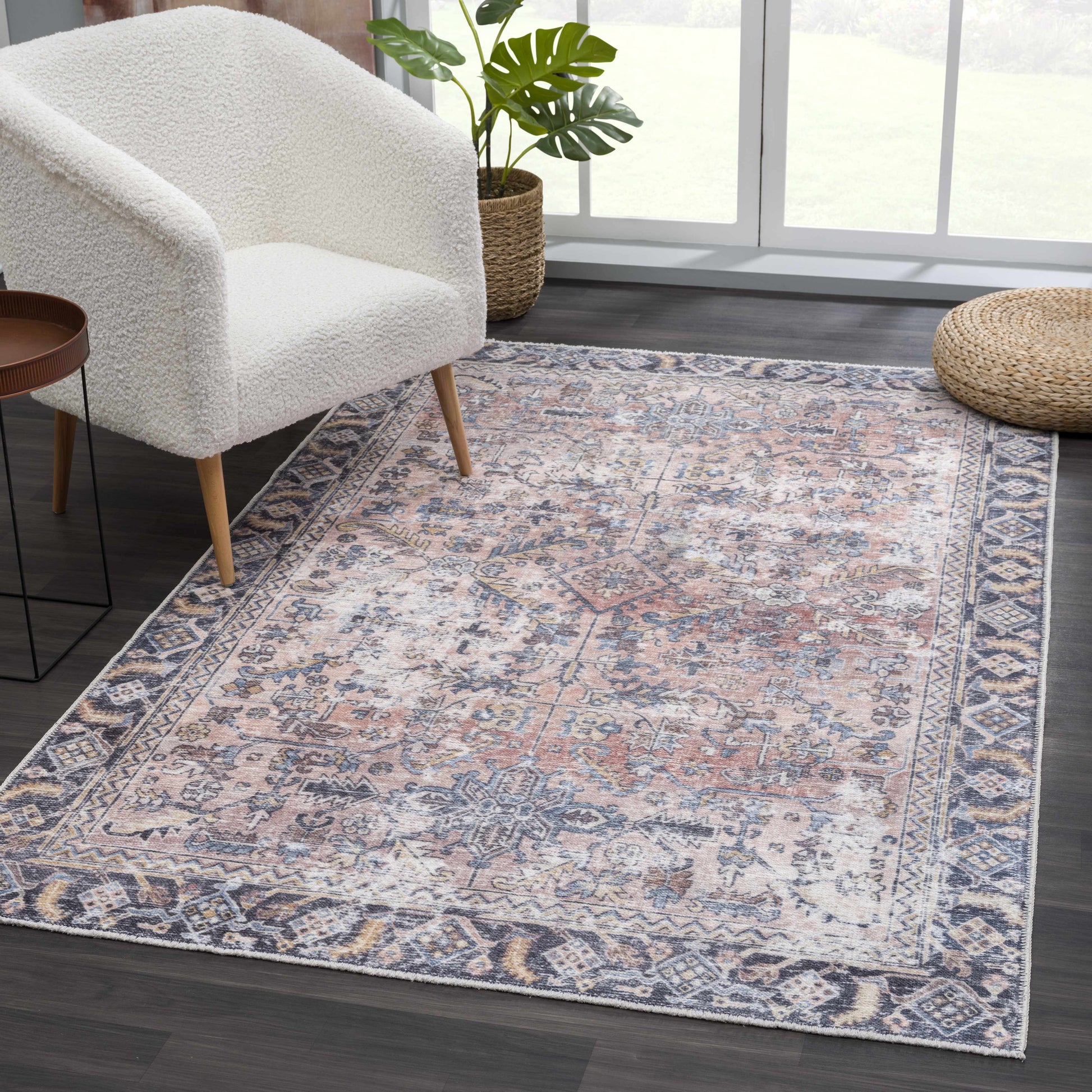 Holi-2305 Boutique Washable Rug - Tree of Life