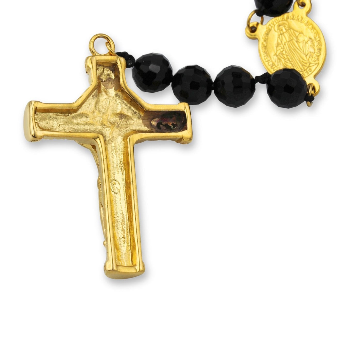 Fancy Rosary Necklace Five Decade Catholic Prayer Acrylic Beads Crucifix Pendant - Tree of Life