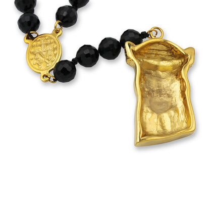 Fancy Rosary Necklace Five Decade Catholic Prayer Acrylic Beads Jesus Pendant - Tree of Life