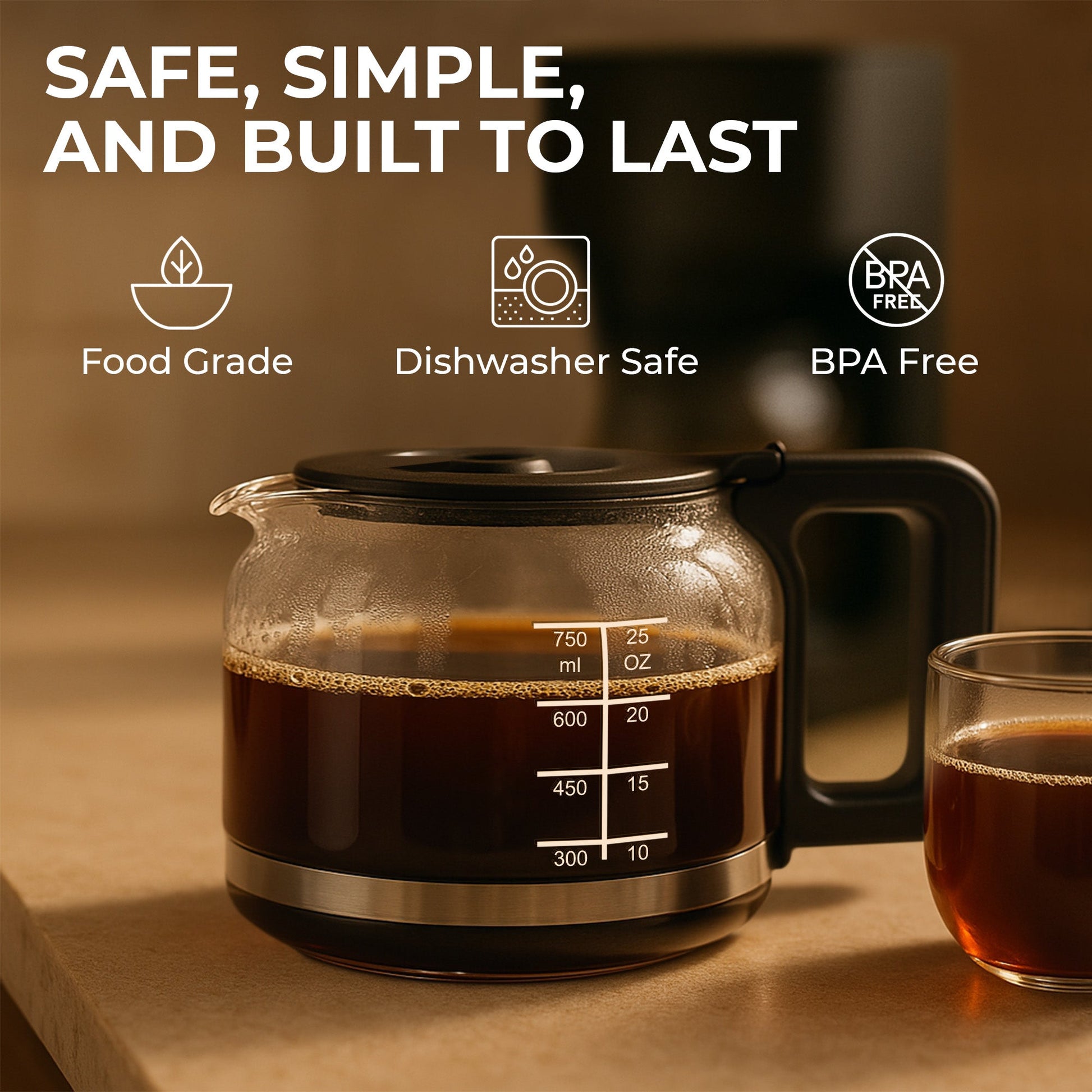 Universal Replacement Coffee Carafe (5-Cup), KFRC05 - Tree of Life