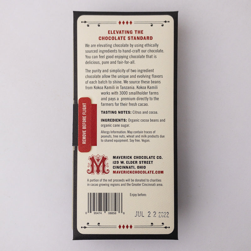 80% Tanzania Dark Chocolate - Tree of Life