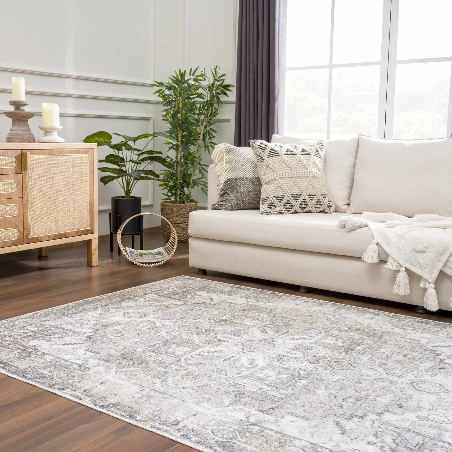 Hera Olive Boutique Washable Rug - Tree of Life
