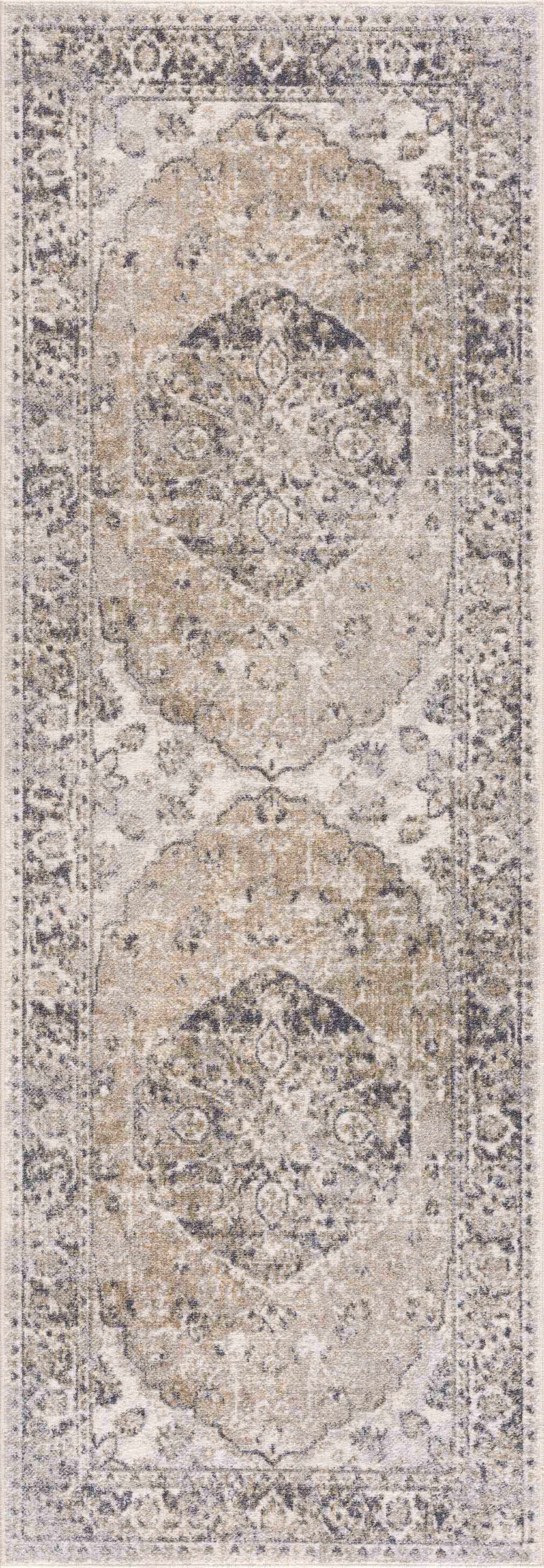 Rudo Beige Flat Pile Washable Rug - Tree of Life