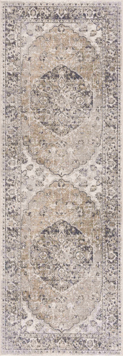 Rudo Beige Flat Pile Washable Rug - Tree of Life