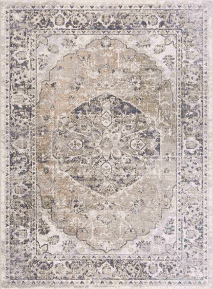 Rudo Beige Flat Pile Washable Rug - Tree of Life