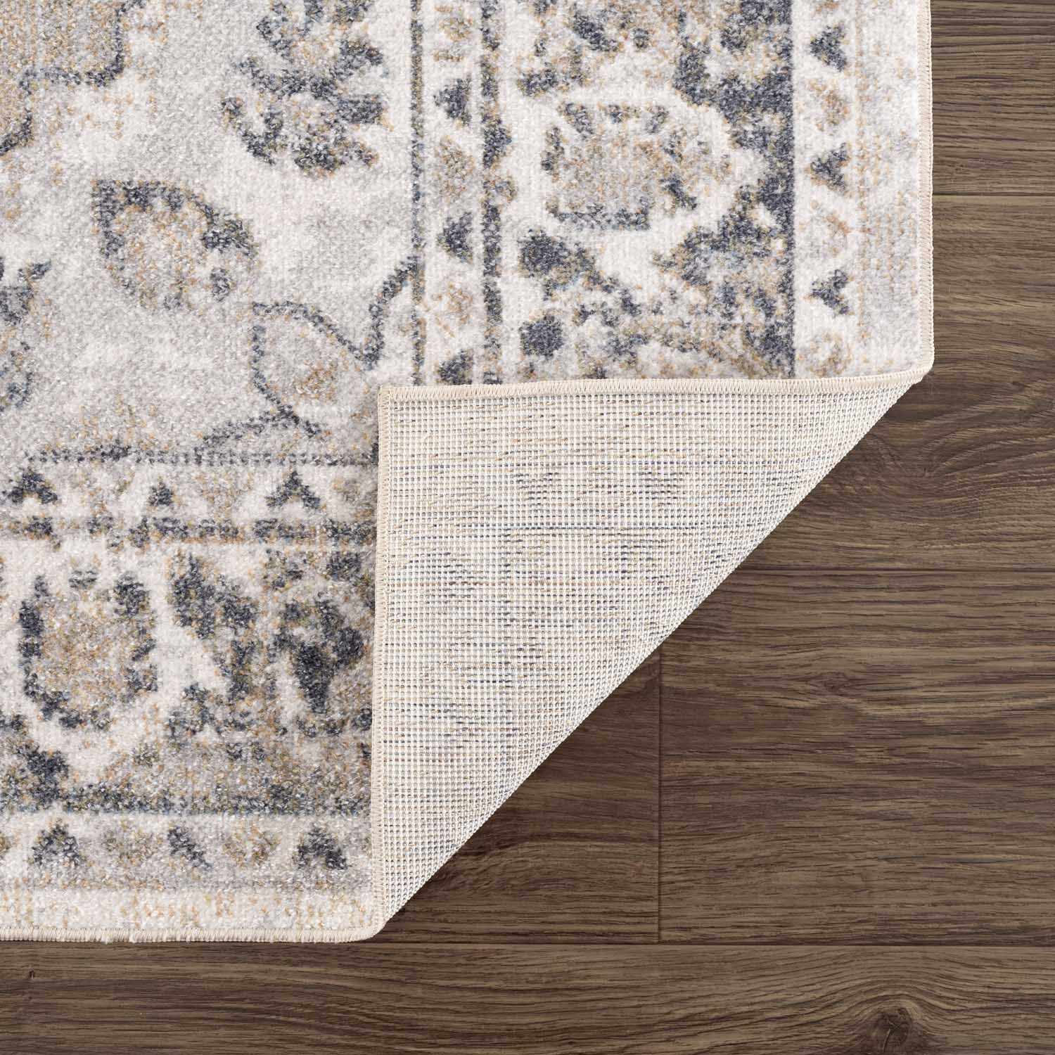 Rudo Beige Flat Pile Washable Rug - Tree of Life