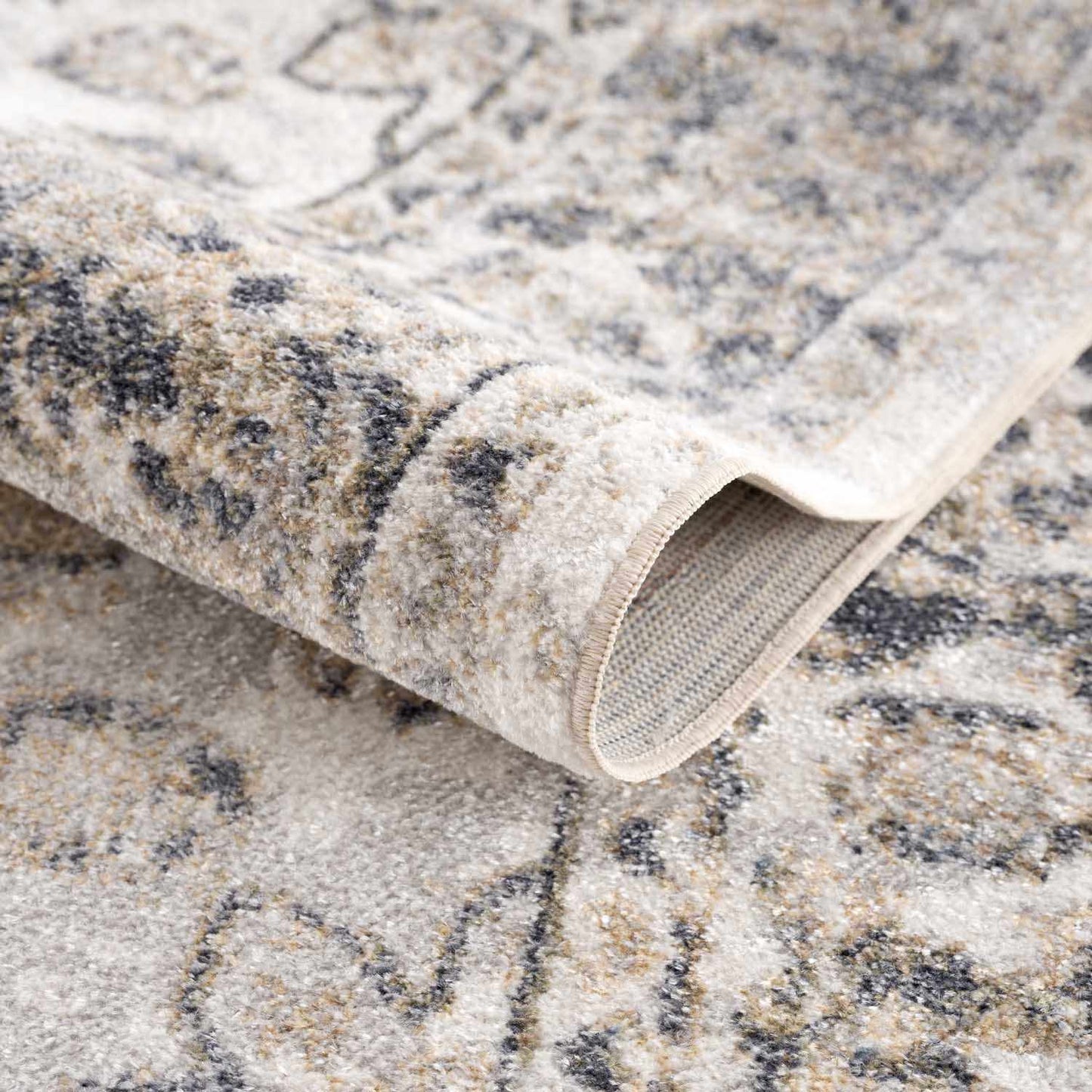 Rudo Beige Flat Pile Washable Rug - Tree of Life