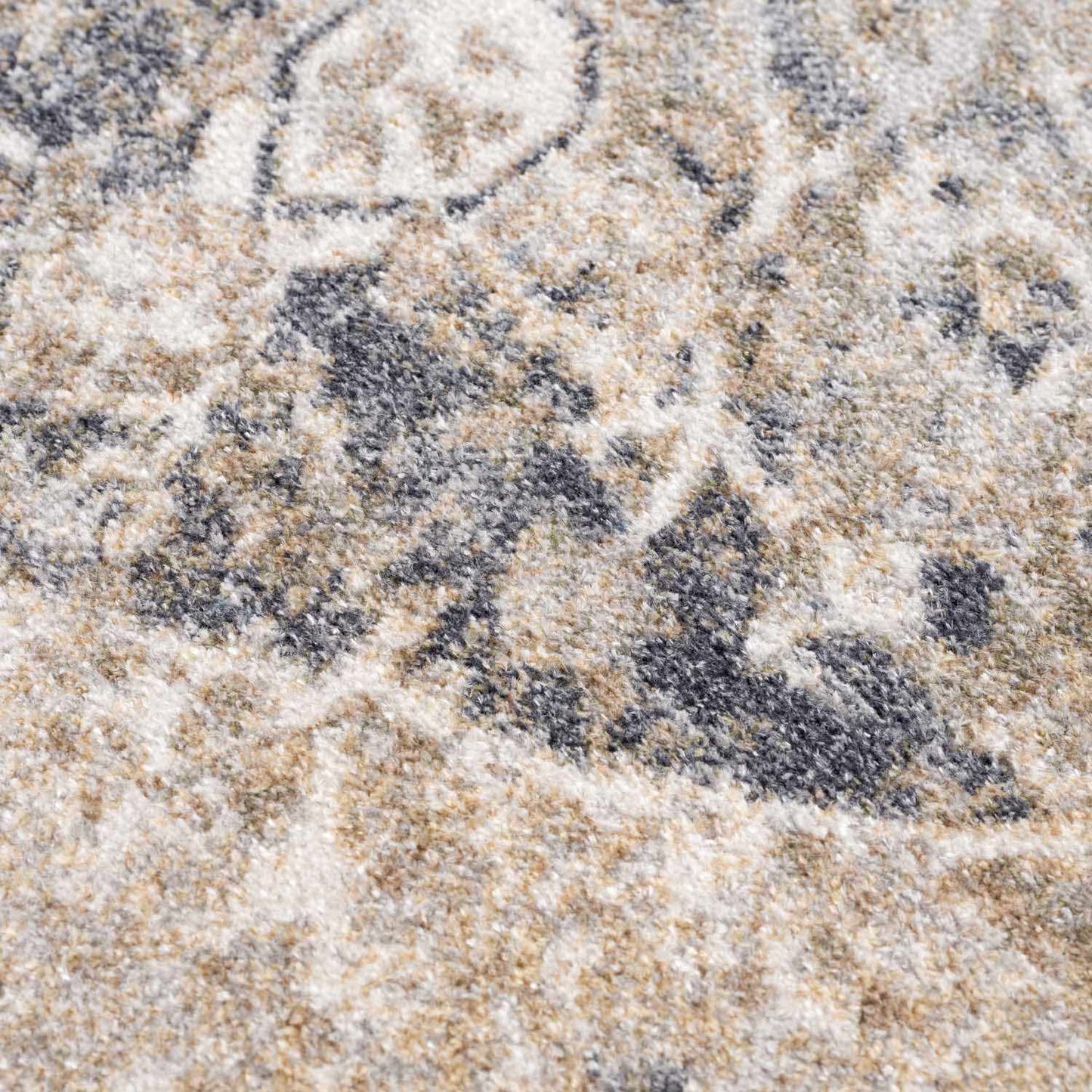 Rudo Beige Flat Pile Washable Rug - Tree of Life