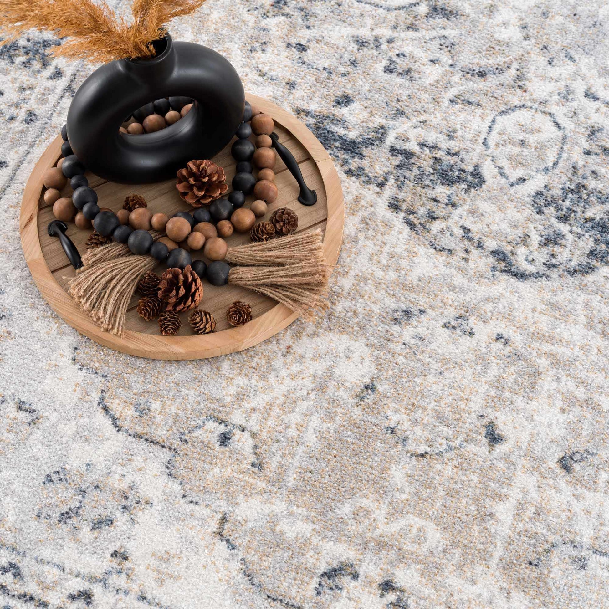 Rudo Flat Pile Washable Rug - Tree of Life