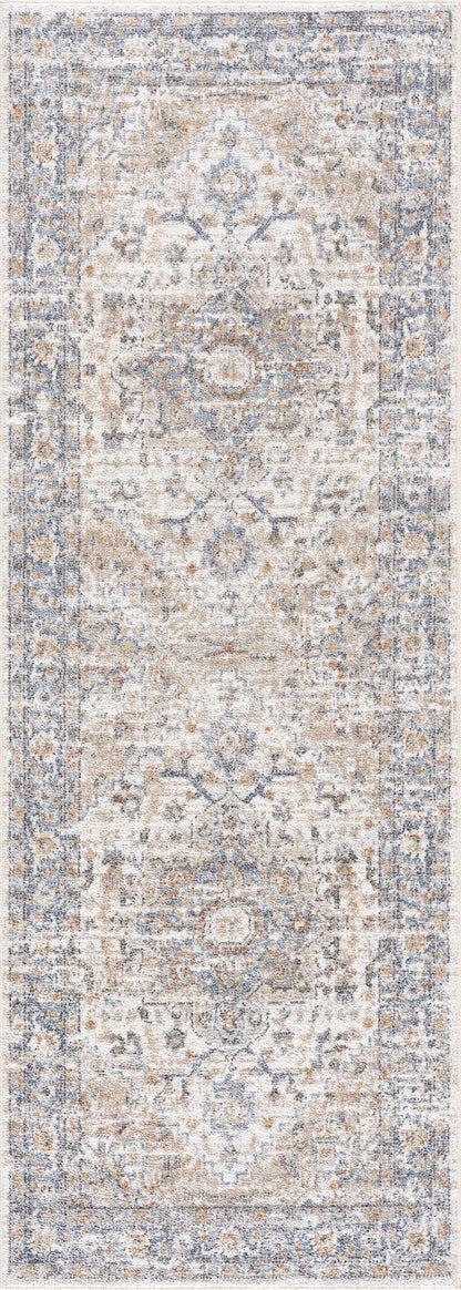 Ezri Cream Washable Area Rug - Tree of Life