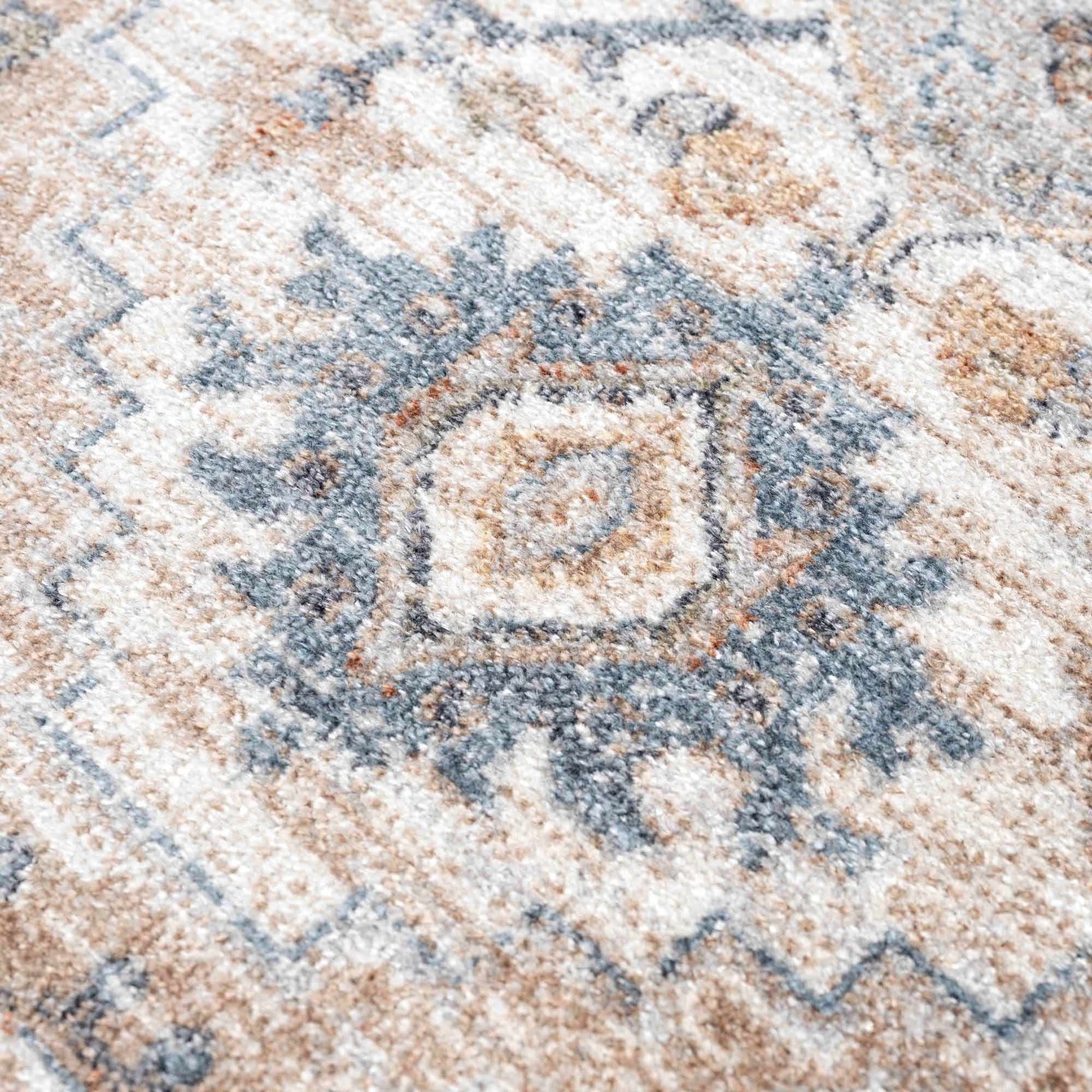 Ezri Cream Washable Area Rug - Tree of Life