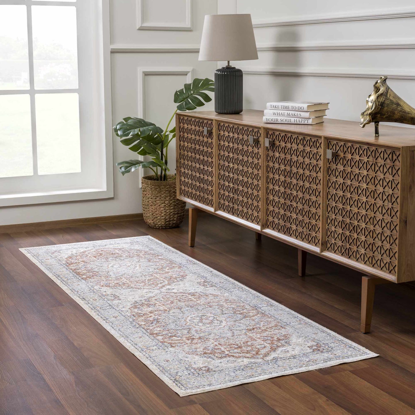 Emke Flat Pile Washable Rug - Clearance - Tree of Life