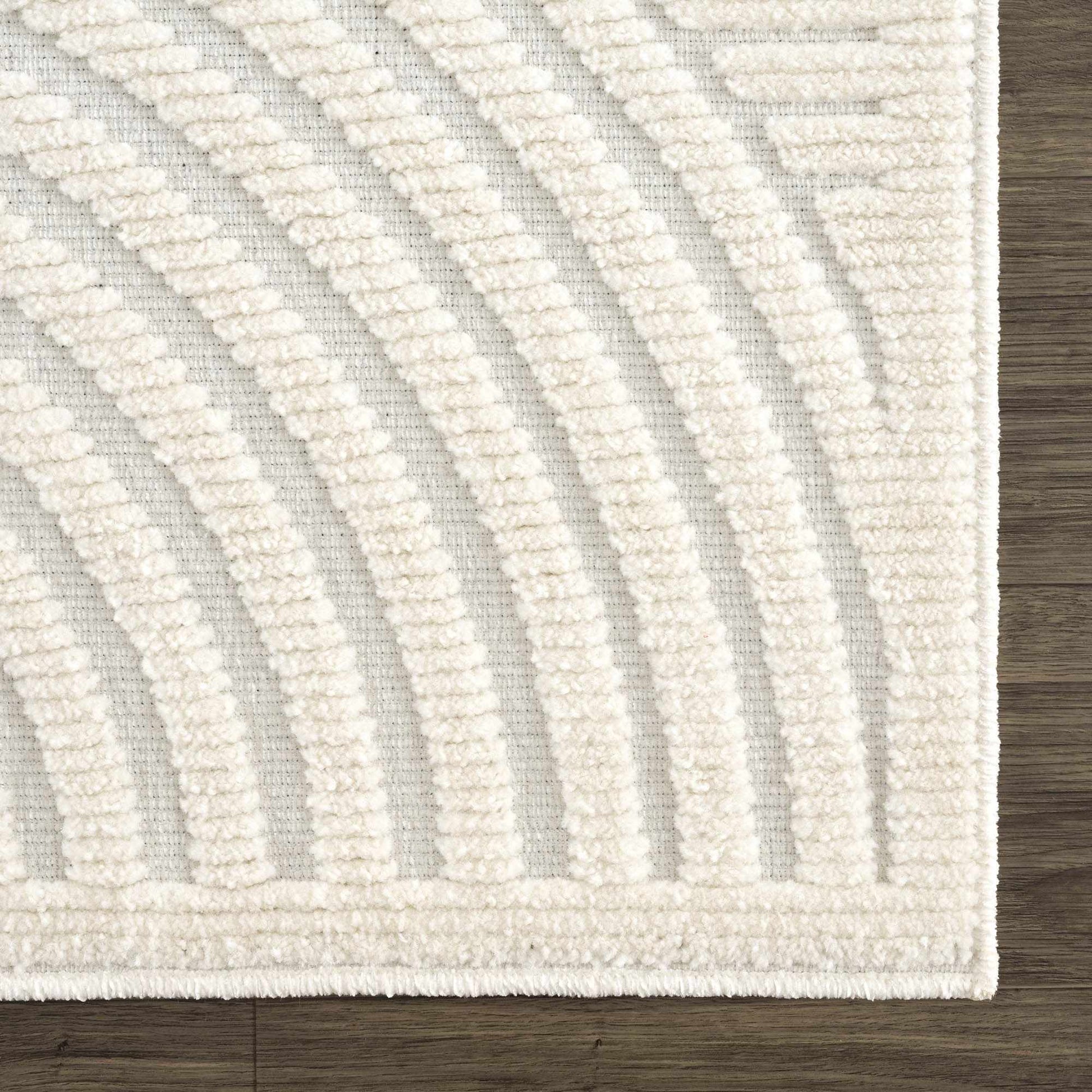 Deron White Washable 3D Rug - Tree of Life